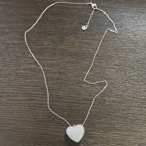 Swarovski locket pave heart necklace